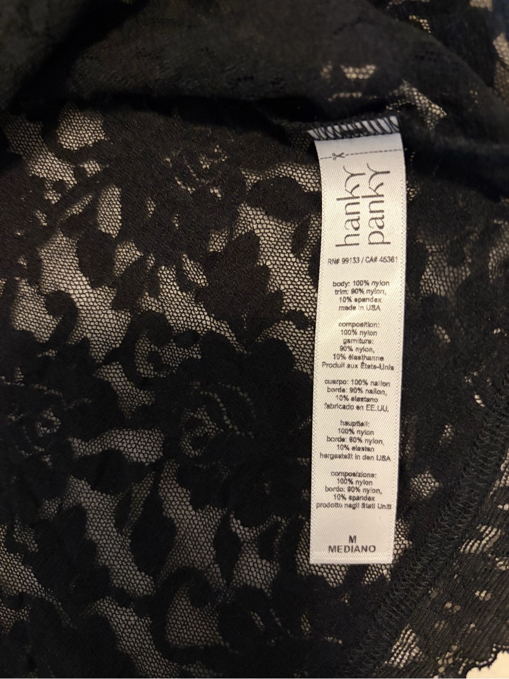 Hanky Panky Mock Neck Sheer Lace Top - Picture 5 of 5